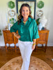 Emerald Ruffle Top