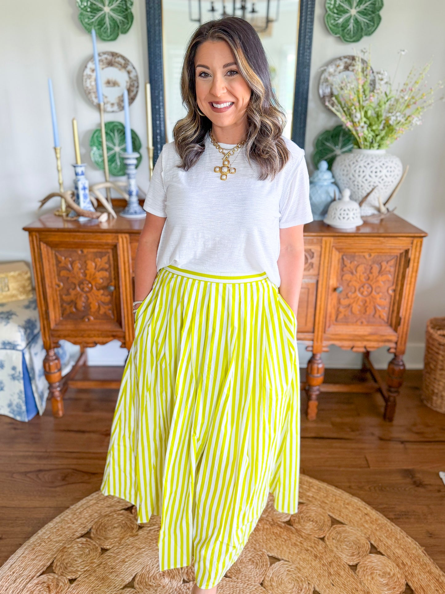The Limoncello Stripe Skirt