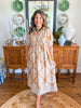 The Windsor Medallion Dress in Caramel