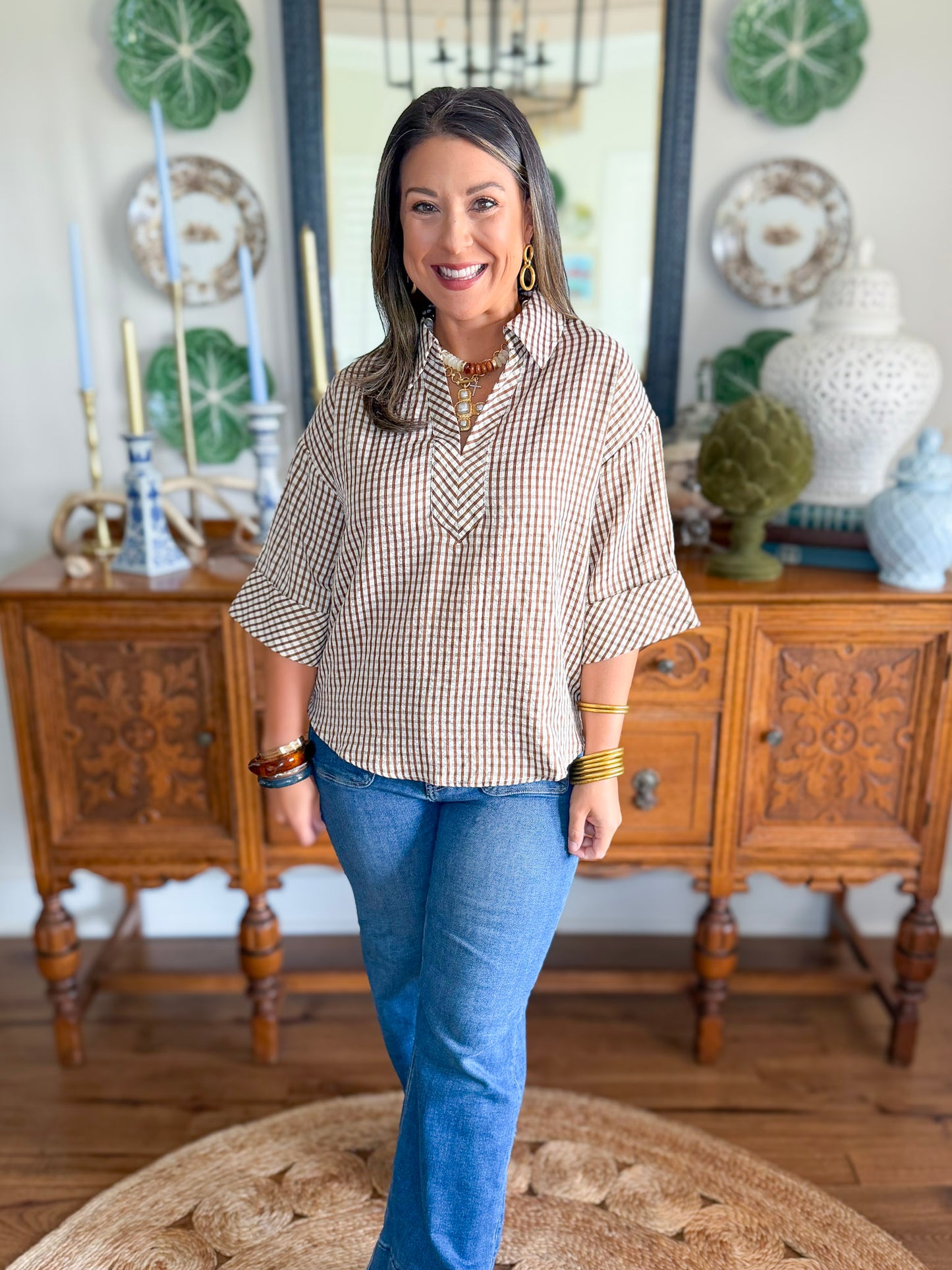The Bramble Top in Brown