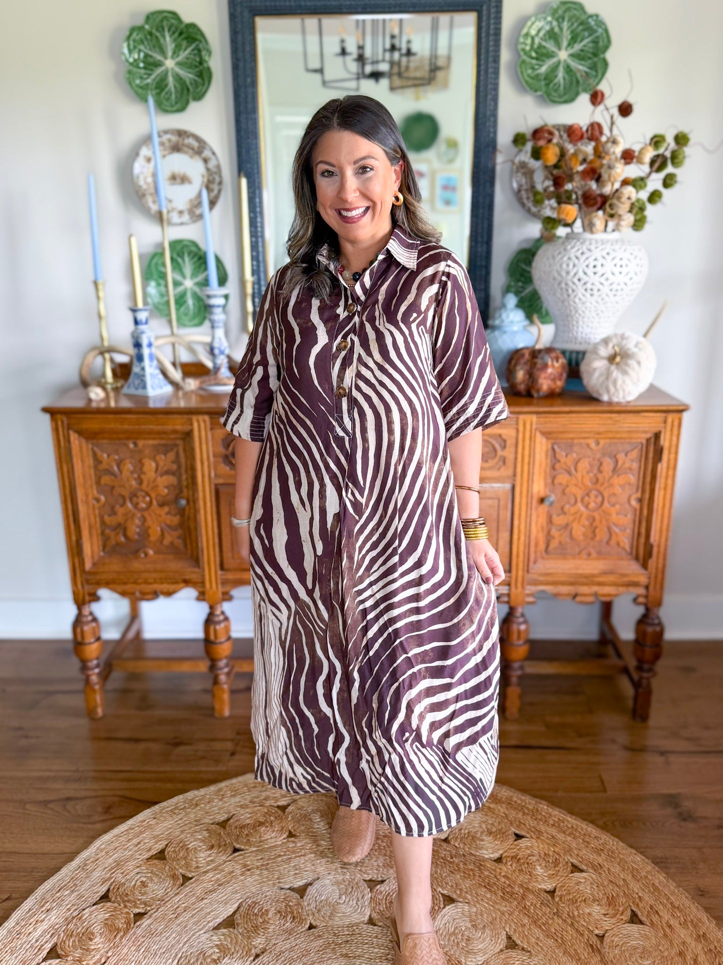 Zaria Zebra Maxi Dress
