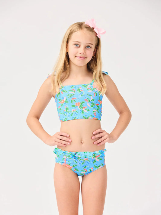 Mary Square | Aubrey Mini Kids Two Piece Swimsuit in Tiki Tropics Multi