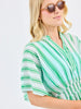 Mary Square | Priscilla Beach Dress in Green + White Stripe