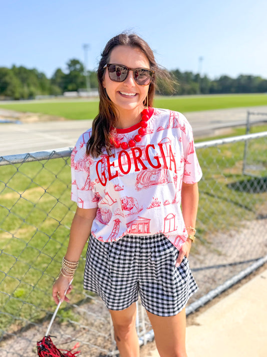 Stewart Simmons | GA Team Toile Embroidered Tee