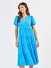 Mary Square I Kinsley Dress in Blue Seersucker