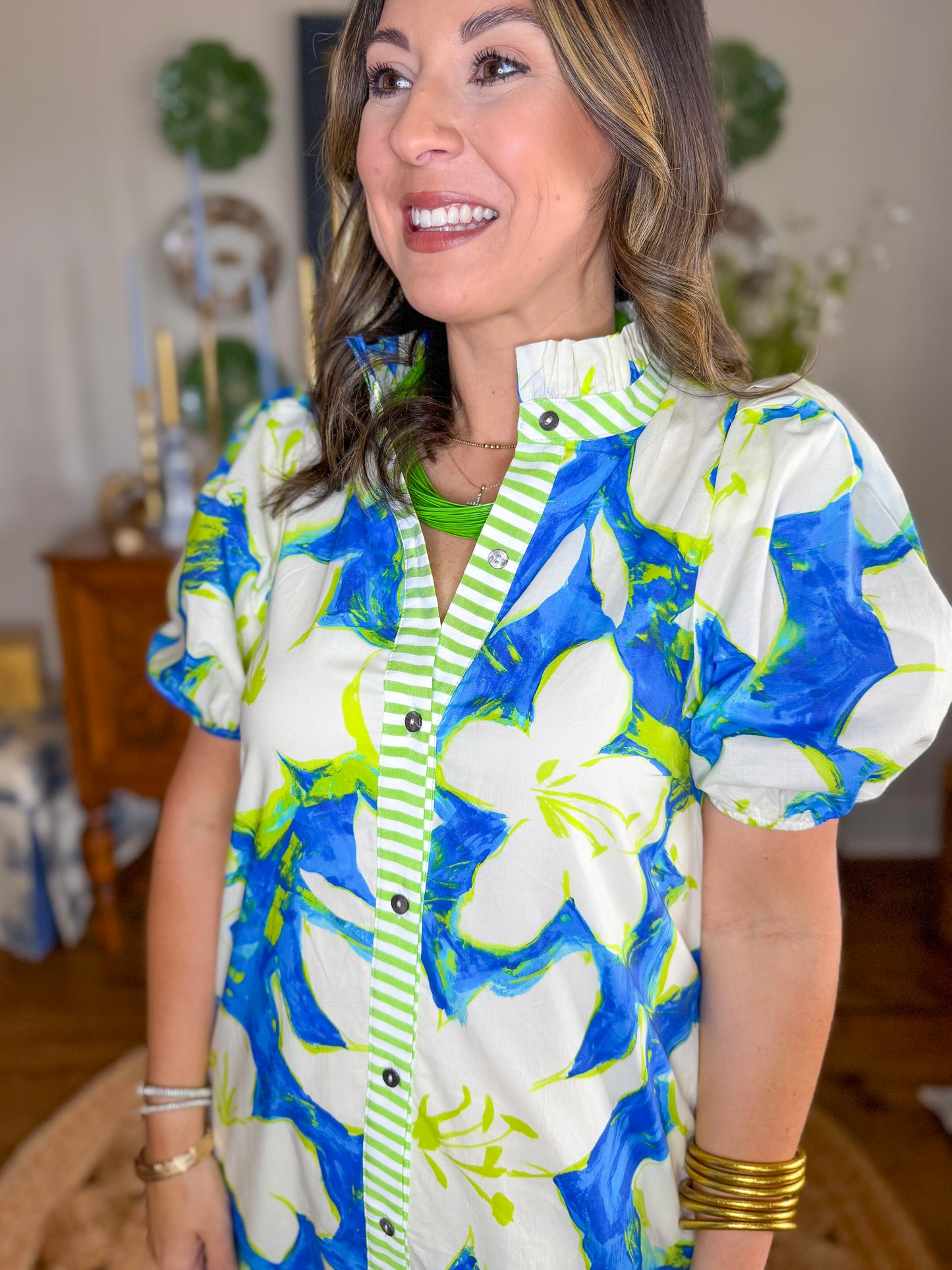 Coastal Bloom Midi Dress