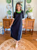 The Collins Sport Midi Dress in Black