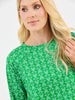 Mary Square | Annie Short Set Pajamas in Palm Damask Green