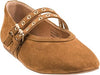 Corkys | All Eyes on Me Mary Jane Flat in Camel Faux Suede