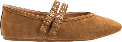 Corkys | All Eyes on Me Mary Jane Flat in Camel Faux Suede