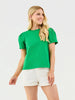 Mary Square | Larissa Pleat Sleeve Tee in Green