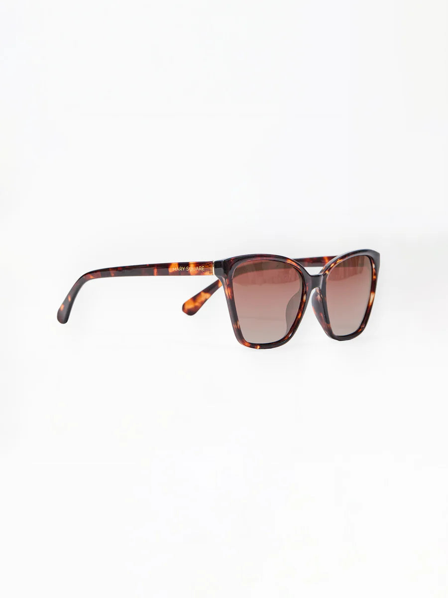 Mary Square | Mara Polarized Sunglasses in Brown Tortoise