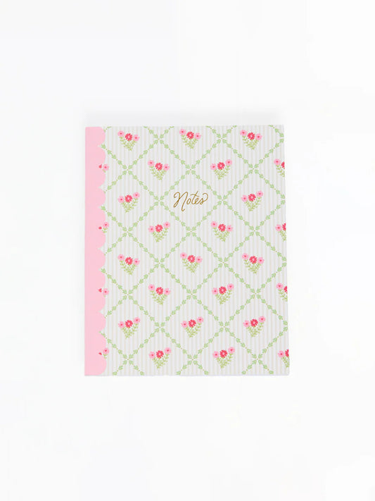 Mary Square | Scallop Notebook in Cottage Trellis