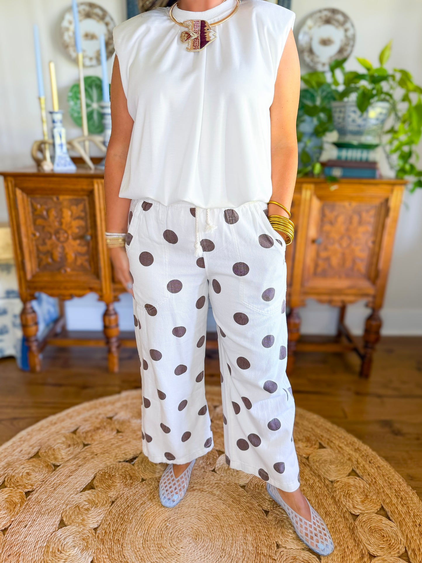 Darling Dot Cropped Pants