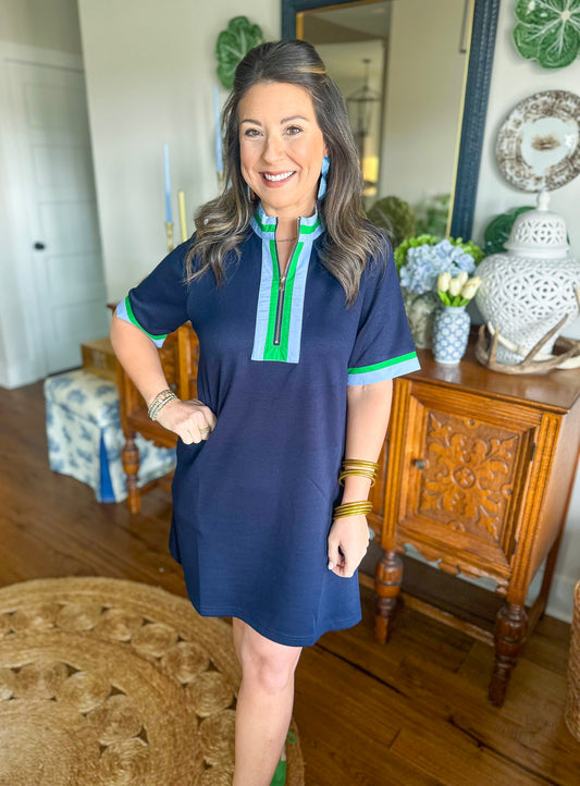 The Drift Dress in Navy