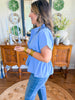 The Cinch & Charm Top in Chambray