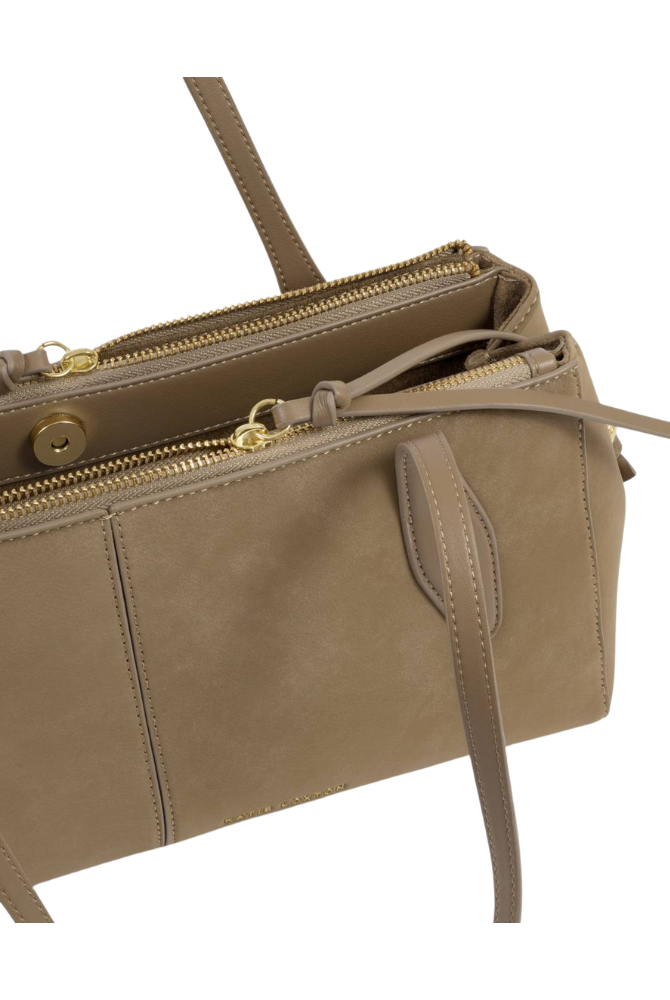 Katie Loxton | Hattie Suedette Shoulder Bag in Taupe