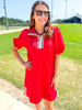 Mary Square | Andie Dress in Red & Black
