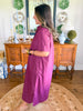 Merlot Button Shift Dress