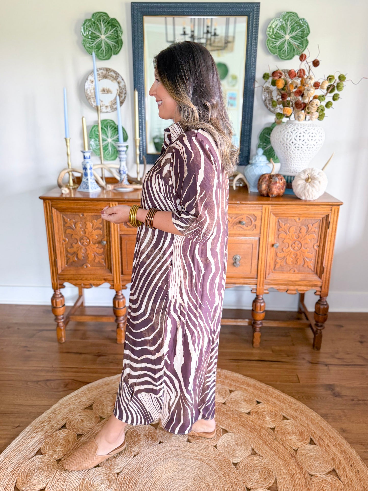 Zaria Zebra Maxi Dress