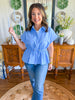 The Cinch & Charm Top in Chambray