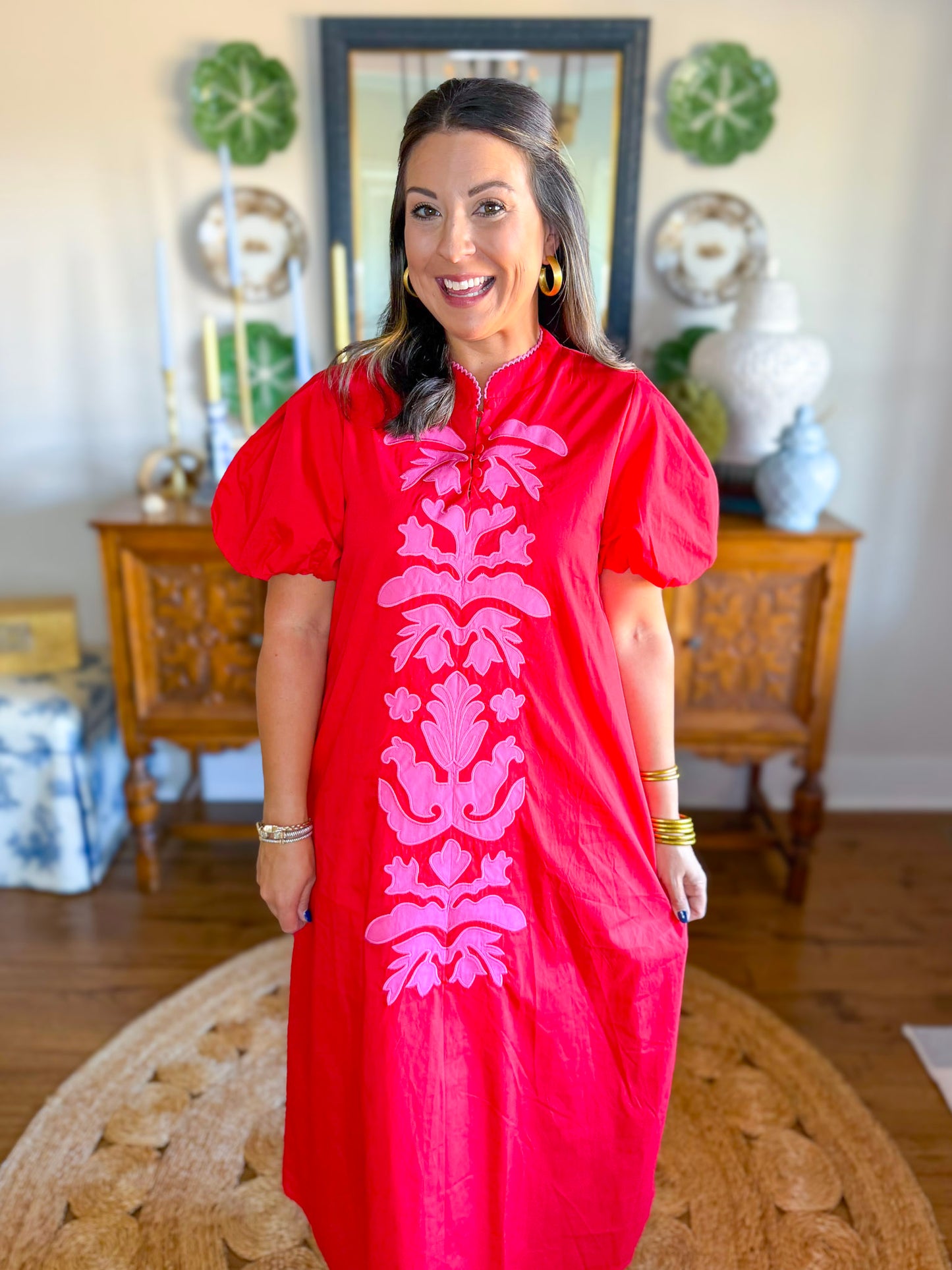 Pink Poppy Maxi Dress