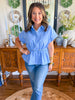 The Cinch & Charm Top in Chambray