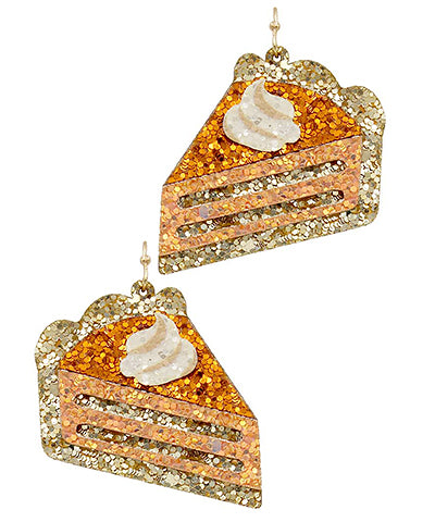 Pumpkin Pie Glitter Earrings