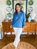 Mary Square | Kimberly Top in Chambray
