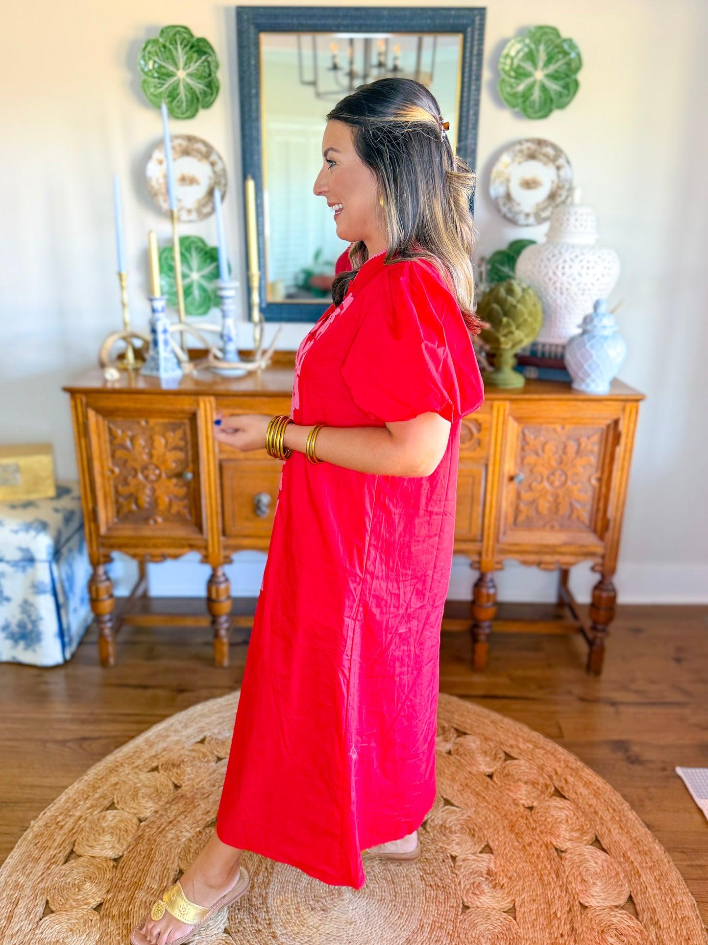 Pink Poppy Maxi Dress
