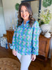 Mary Square | Gianna Top in Vintage Posies Blue
