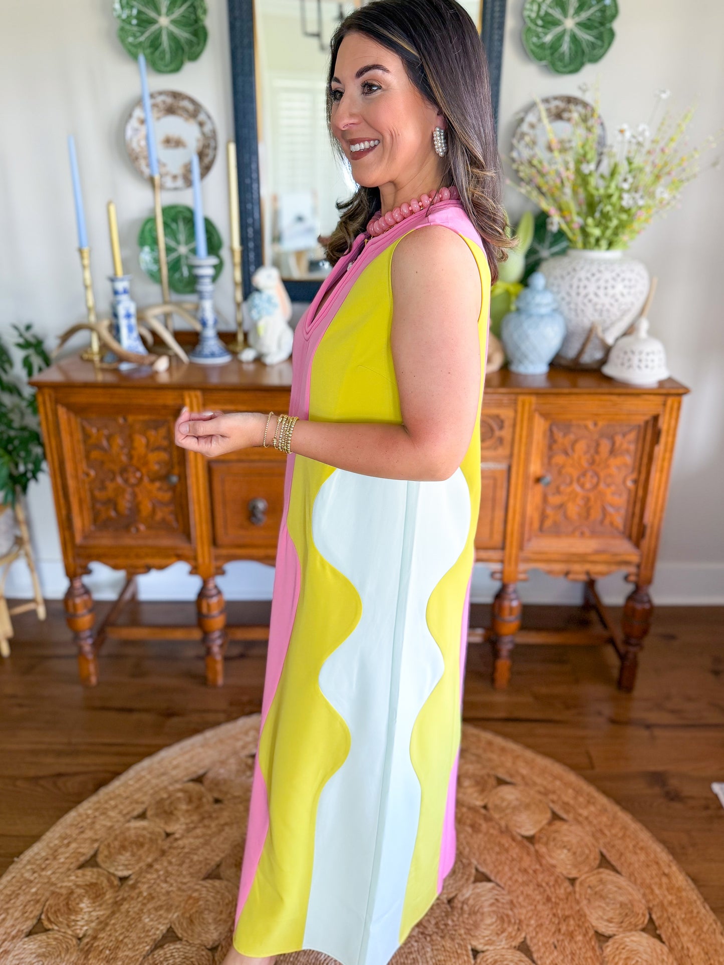 Crosby | Schaeffer Dress in Garden Colorblock