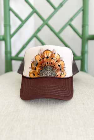 Espresso Feather Trucker Hat