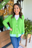 Caryn Lawn Frankie Sweater Cardigan in Lime