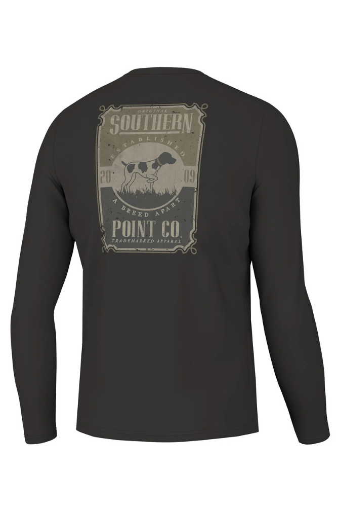 Southern Point SOUTHERN OUTDOORS LONG SLEEVE TEE in Charcoal