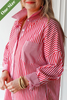 Caryn Lawn Frances Dress Red Stripe