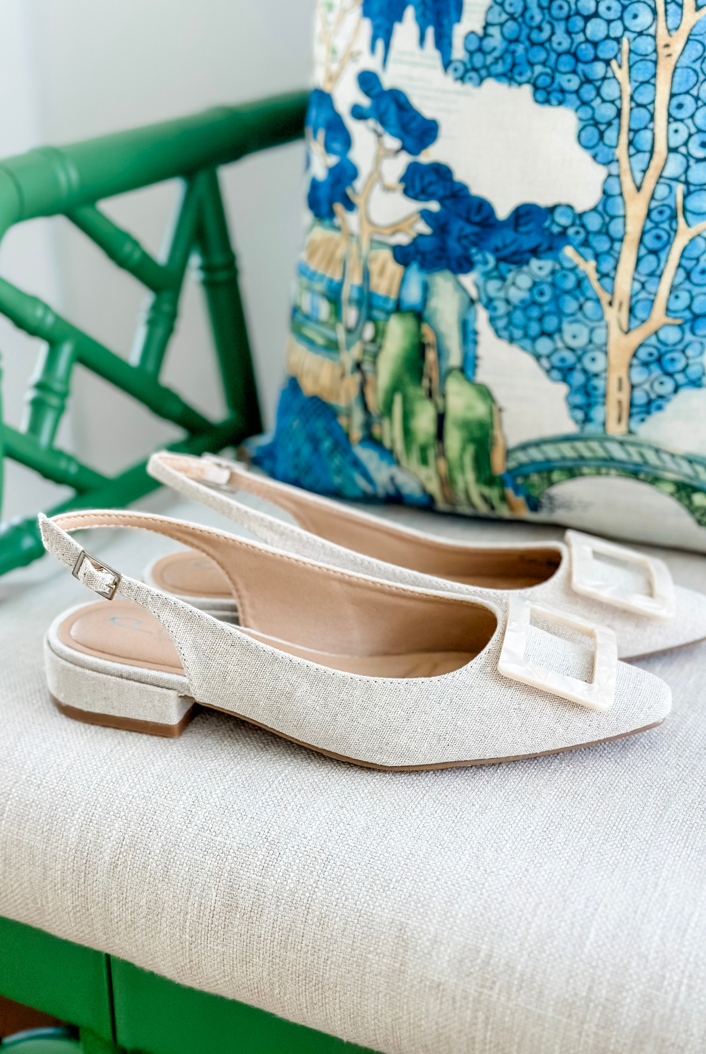 Sweetie Slingback Sandal in Linen