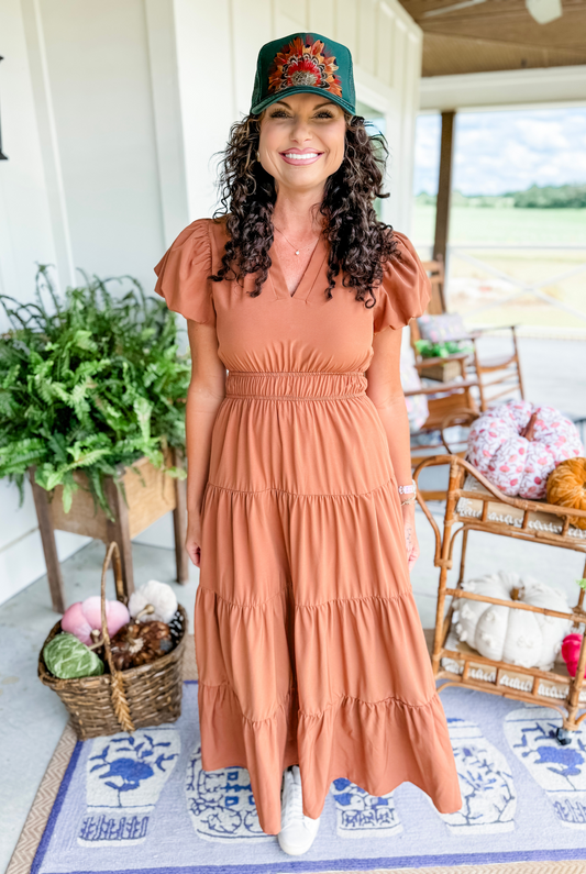 A Pleasant Autumn Maxi Dress in Clay