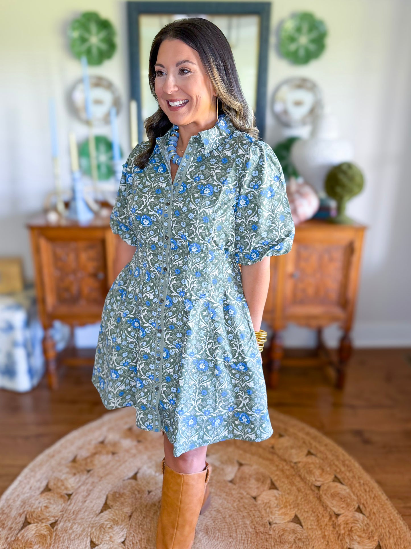 Mary Square | Rory Mini Dress in Olive