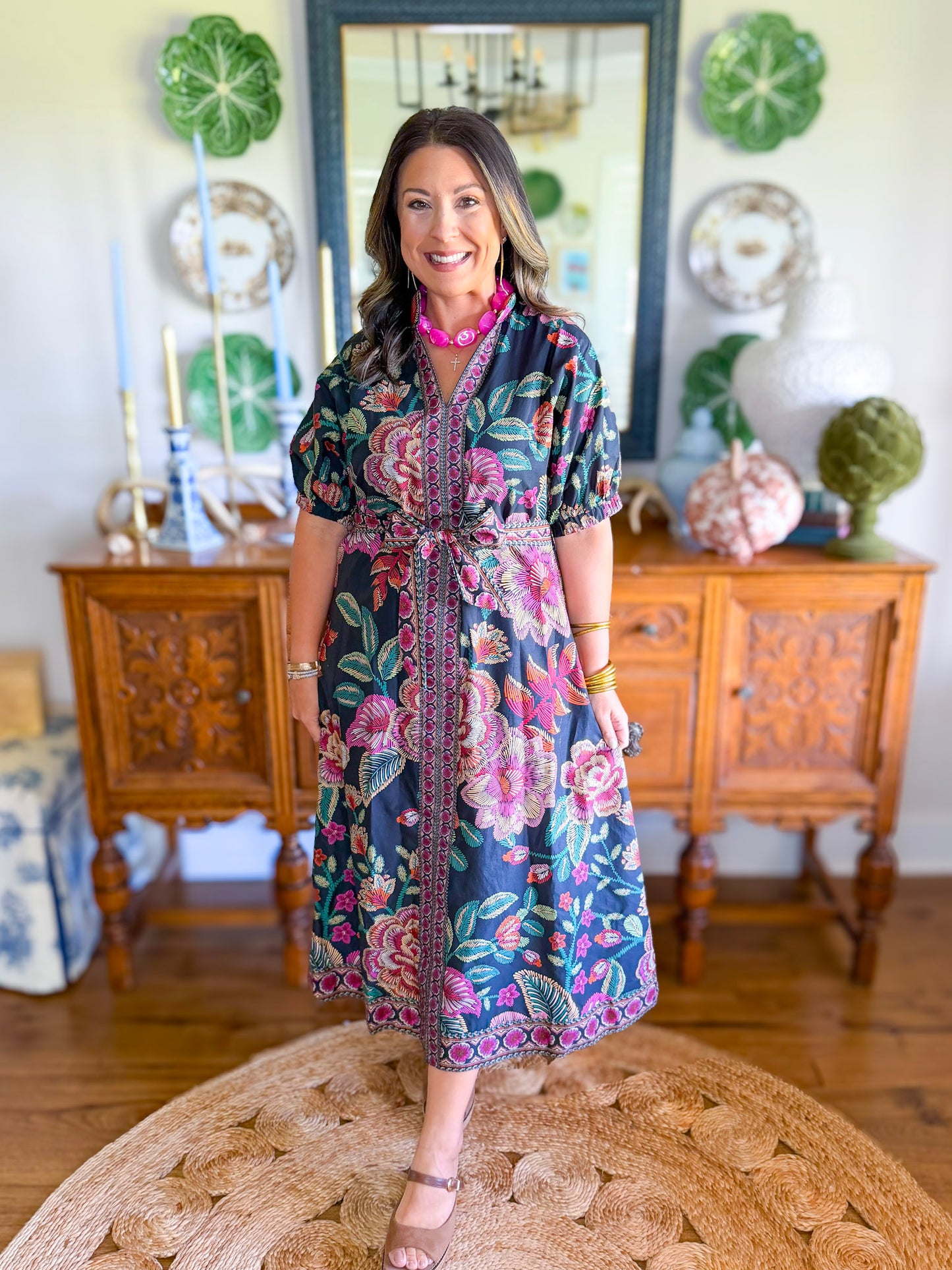 Delilah Floral Midi Dress