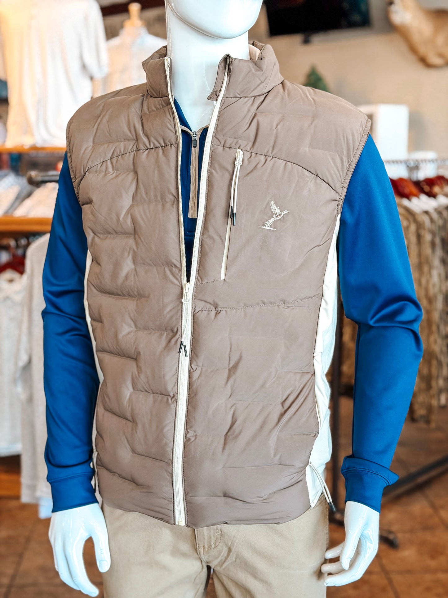 Plantation 59 | Block Puffer Vest in Taupe