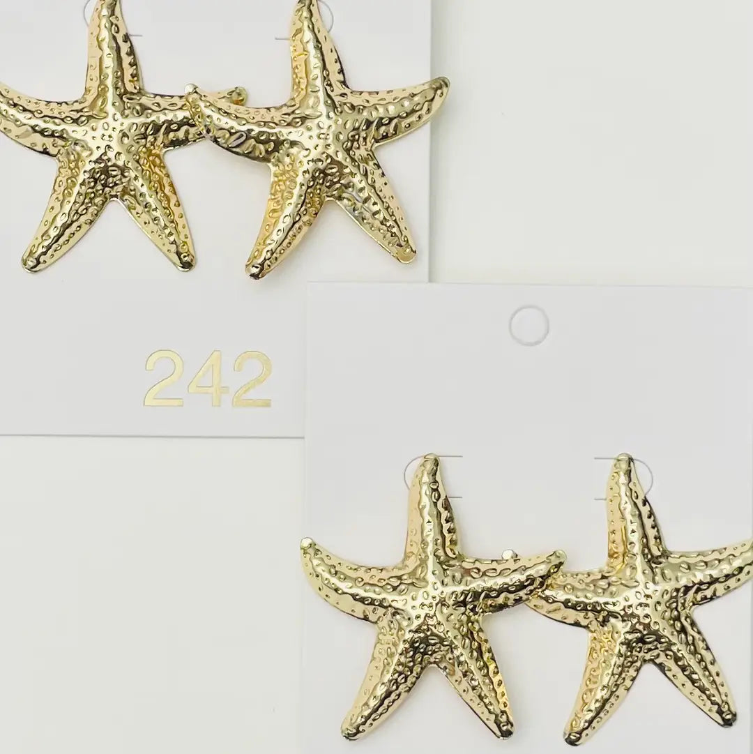 Chic Starfish Stud Earrings