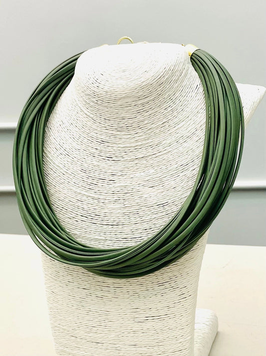 Chic Leatherette Strand in Sage
