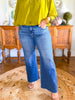 Lana Mid Rise Wide Cropped Jeans