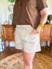 Margot Striped Shorts in Beige