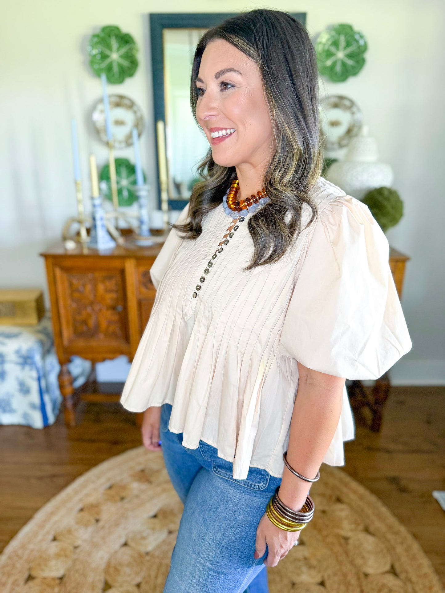 Camille Pintuck Blouse