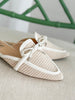 The Vada Raffia Mule in Ivory Combo