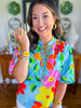 Raya Top in Floral Sky