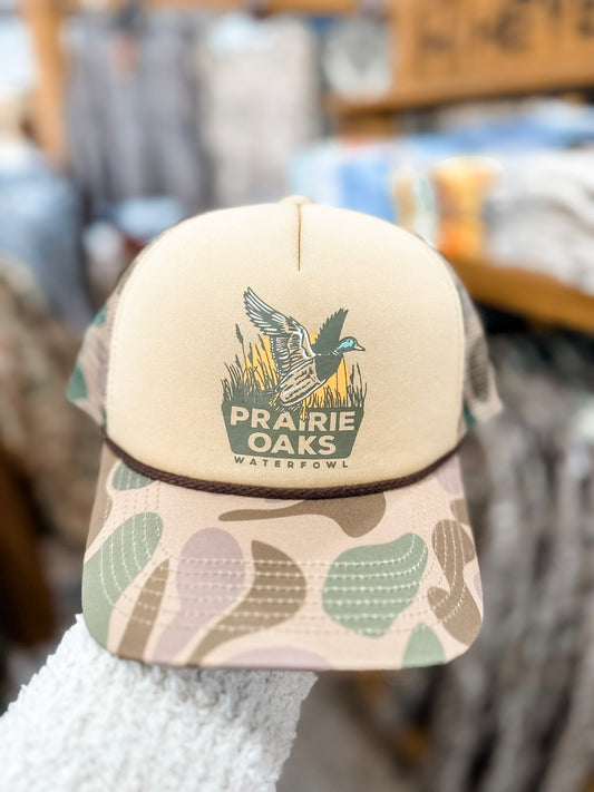 Prairie Oaks Camo Foam Traditions Trucker Hat