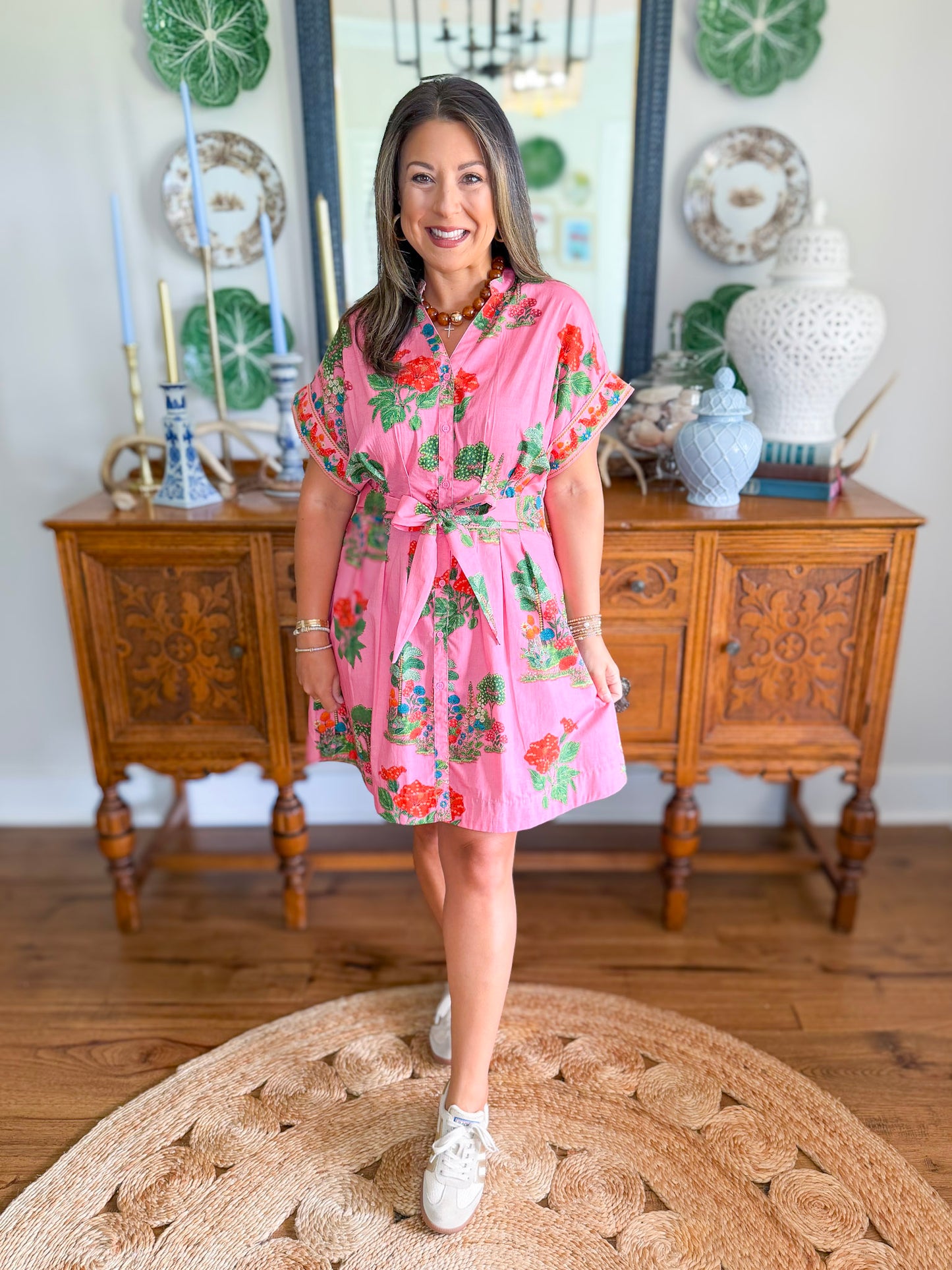 Yana Dress in Pink Isles